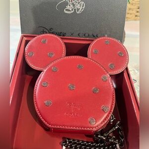 Disney X Coach coin pouch NWT